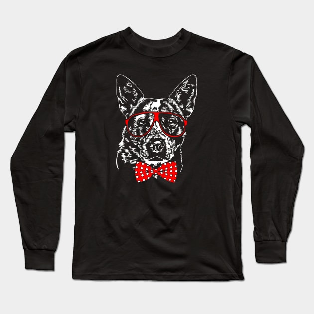 Cute Australian Cattle Dog Heeler dog lover Long Sleeve T-Shirt by wilsigns